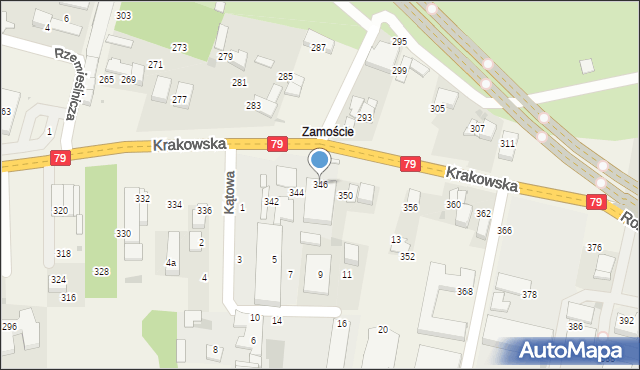 Zabierzów, Krakowska, 346, mapa Zabierzów