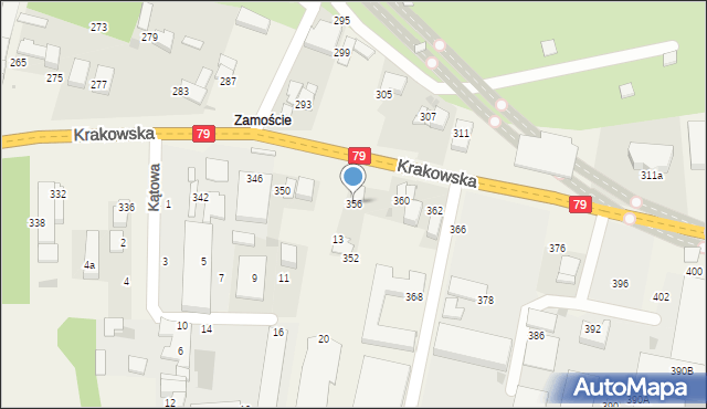 Zabierzów, Krakowska, 356, mapa Zabierzów