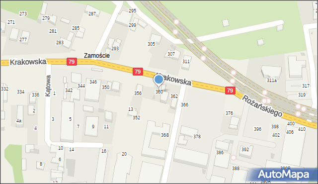 Zabierzów, Krakowska, 360, mapa Zabierzów