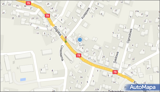 Zabierzów, Krakowska, 7, mapa Zabierzów