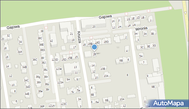 Ząbki, Krucza, 16, mapa Ząbki