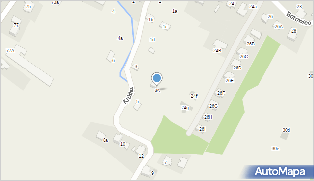 Zaborze, Krótka, 3A, mapa Zaborze
