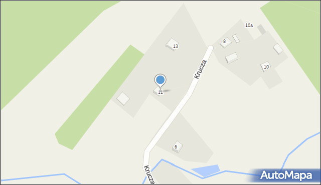 Ząbrsko Górne, Krucza, 11, mapa Ząbrsko Górne