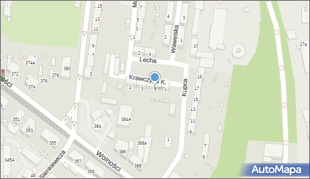 Zabrze, Krawczyka Klemensa, 5, mapa Zabrza