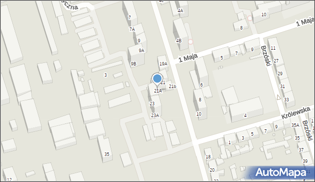 Zabrze, Króla Jana III Sobieskiego, 21A, mapa Zabrza