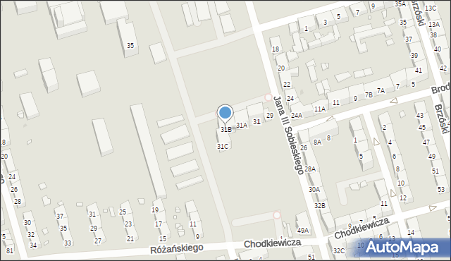 Zabrze, Króla Jana III Sobieskiego, 31B, mapa Zabrza