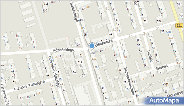 Zabrze, Króla Jana III Sobieskiego, 32C, mapa Zabrza