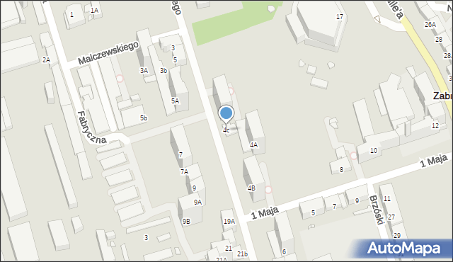 Zabrze, Króla Jana III Sobieskiego, 4c, mapa Zabrza