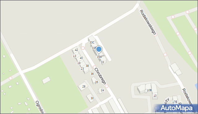 Zabrze, Króla Bolesława Chrobrego, 33A, mapa Zabrza