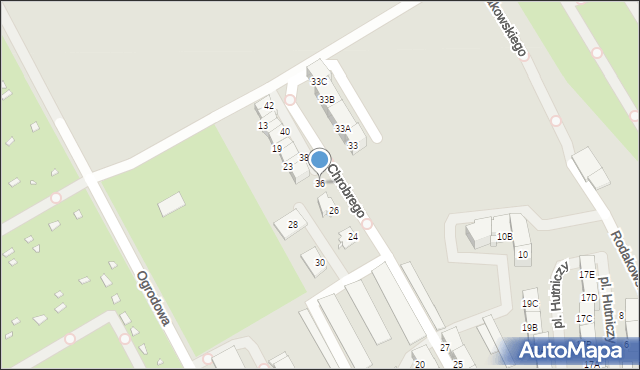 Zabrze, Króla Bolesława Chrobrego, 36, mapa Zabrza