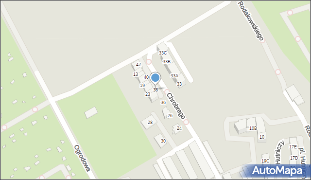 Zabrze, Króla Bolesława Chrobrego, 38, mapa Zabrza