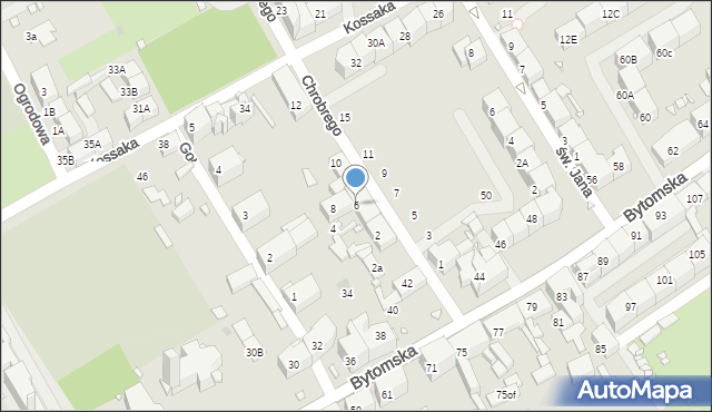 Zabrze, Króla Bolesława Chrobrego, 6, mapa Zabrza