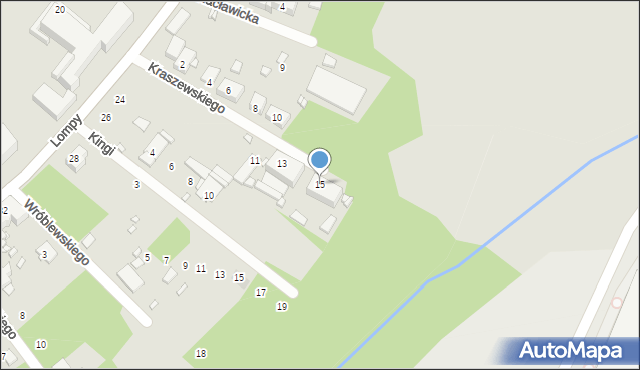 Zabrze, Kraszewskiego Józefa Ignacego, 15, mapa Zabrza