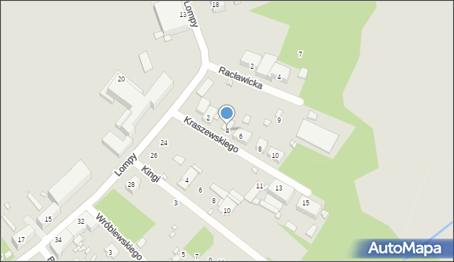 Zabrze, Kraszewskiego Józefa Ignacego, 4, mapa Zabrza