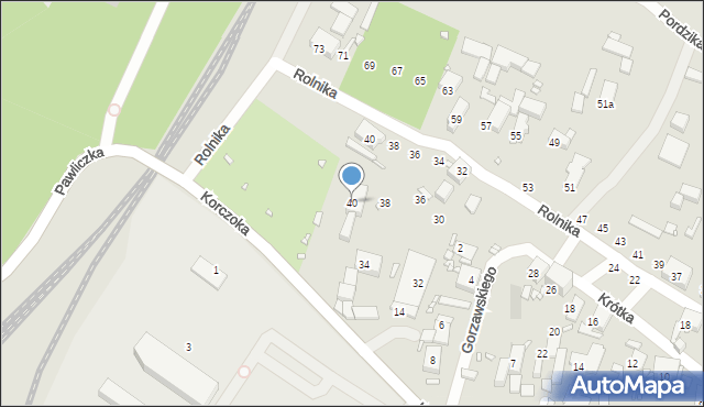 Zabrze, Krótka, 40, mapa Zabrza