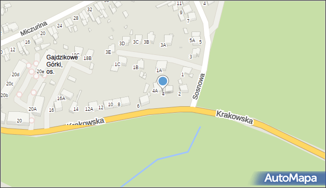 Zabrze, Krakowska, 4, mapa Zabrza