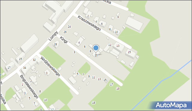 Zabrze, Królowej Kingi, 10, mapa Zabrza