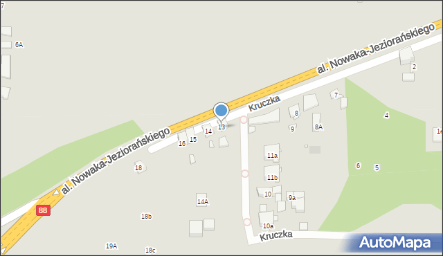 Zabrze, Kruczka Marcelego, 13, mapa Zabrza