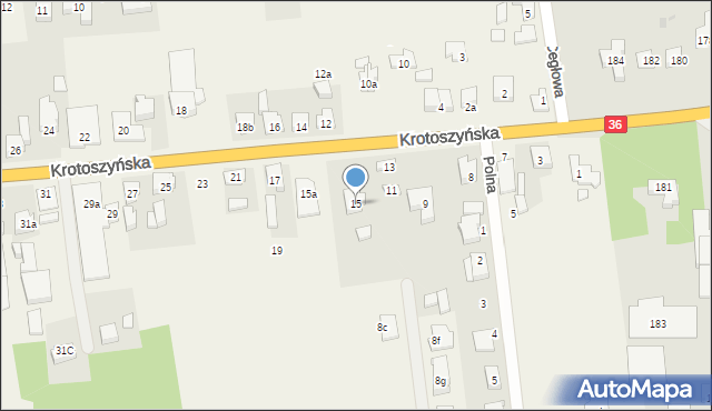 Zacharzew, Krotoszyńska, 15, mapa Zacharzew