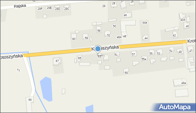 Zacharzew, Krotoszyńska, 63a, mapa Zacharzew