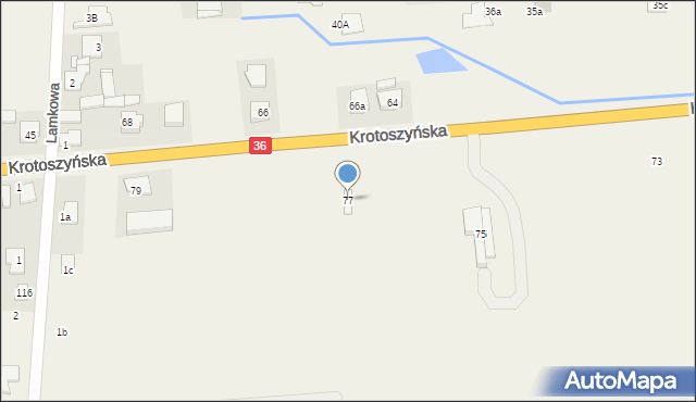 Zacharzew, Krotoszyńska, 77, mapa Zacharzew