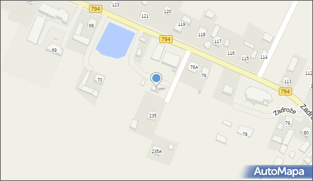 Zadroże, Krakowska, 118, mapa Zadroże