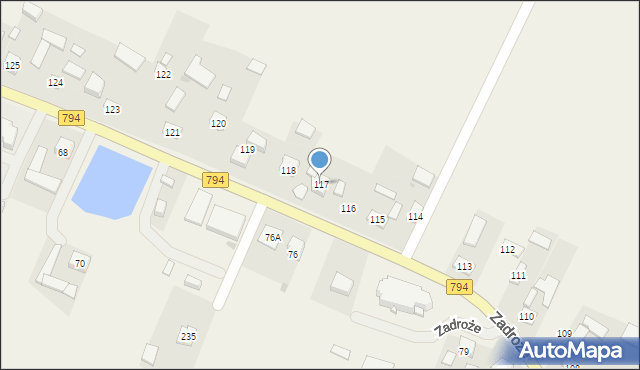Zadroże, Krakowska, 145, mapa Zadroże