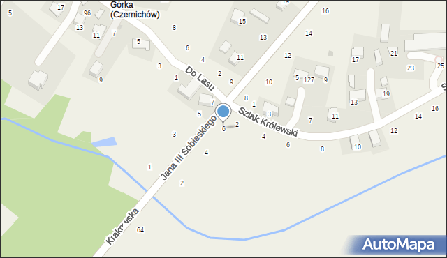 Zagacie, Króla Jana III Sobieskiego, 6, mapa Zagacie