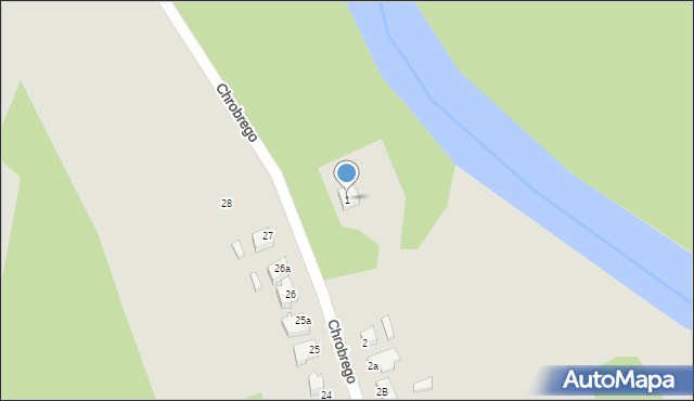 Żagań, Króla Bolesława Chrobrego, 1, mapa Żagań