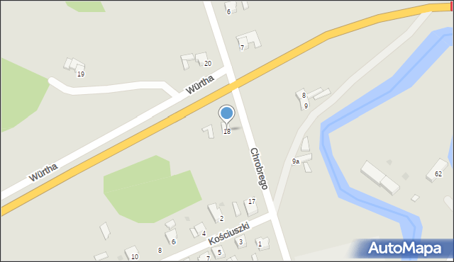 Żagań, Króla Bolesława Chrobrego, 18, mapa Żagań