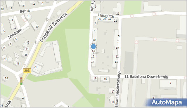 Żagań, Króla Władysława Łokietka, 14, mapa Żagań