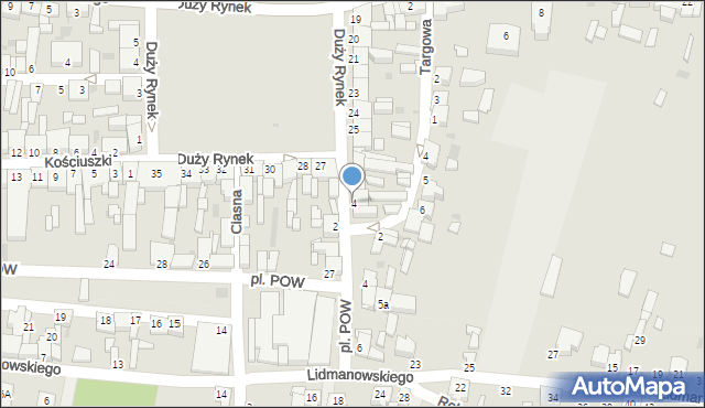 Zagórów, Krótka, 4, mapa Zagórów