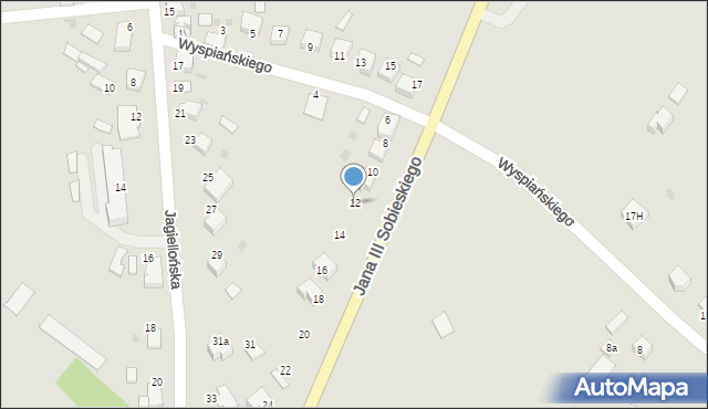 Zakliczyn, Króla Jana III Sobieskiego, 12, mapa Zakliczyn