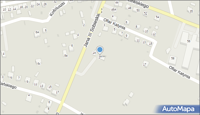 Zakliczyn, Króla Jana III Sobieskiego, 17, mapa Zakliczyn