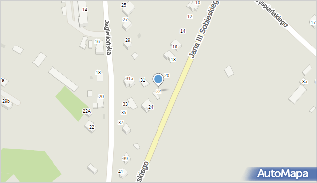 Zakliczyn, Króla Jana III Sobieskiego, 22, mapa Zakliczyn