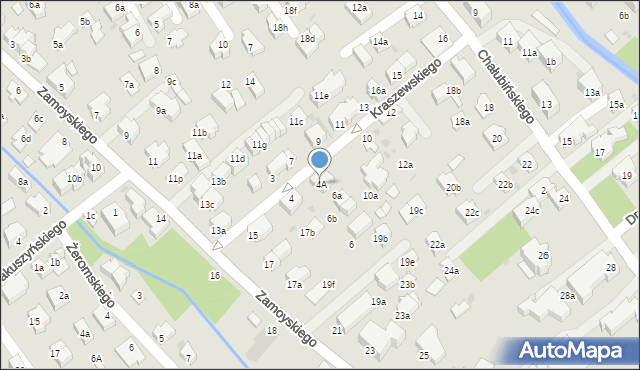 Zakopane, Kraszewskiego Józefa Ignacego, 4A, mapa Zakopanego