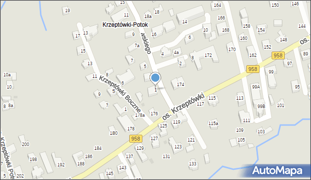Zakopane, Krzeptowskiego Józefa, przewodnika, 1, mapa Zakopanego
