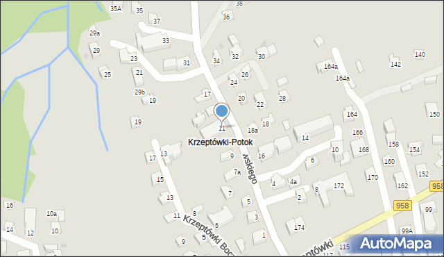 Zakopane, Krzeptowskiego Józefa, przewodnika, 11, mapa Zakopanego