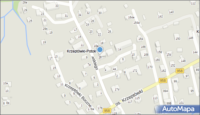 Zakopane, Krzeptowskiego Józefa, przewodnika, 16, mapa Zakopanego