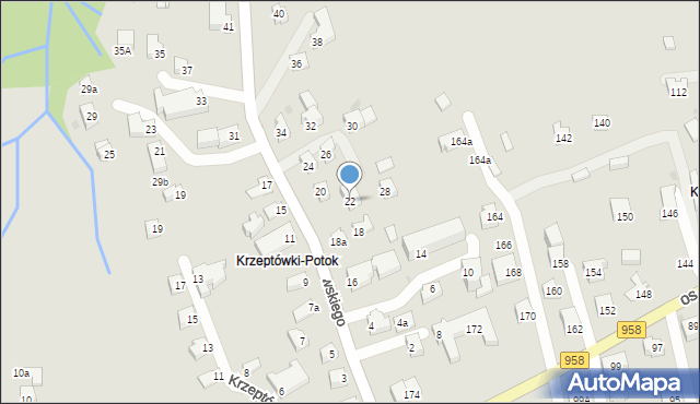 Zakopane, Krzeptowskiego Józefa, przewodnika, 22, mapa Zakopanego