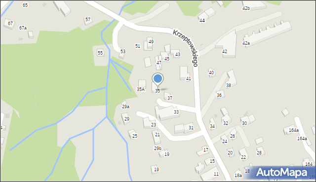 Zakopane, Krzeptowskiego Józefa, przewodnika, 35, mapa Zakopanego
