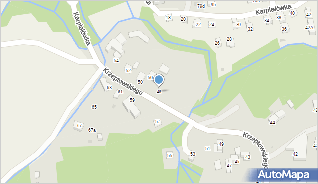 Zakopane, Krzeptowskiego Józefa, przewodnika, 46, mapa Zakopanego
