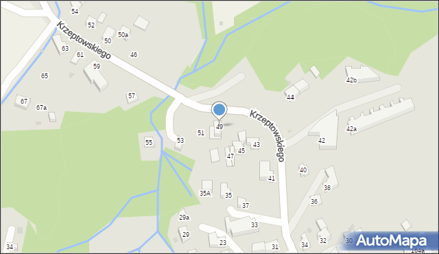 Zakopane, Krzeptowskiego Józefa, przewodnika, 49, mapa Zakopanego