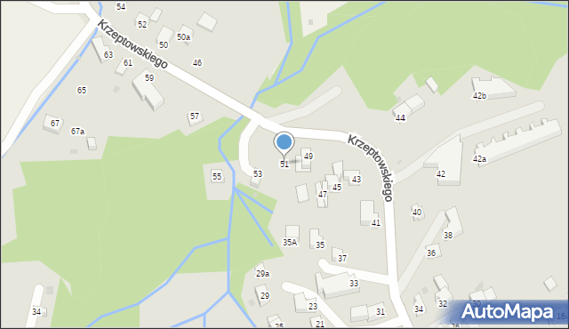 Zakopane, Krzeptowskiego Józefa, przewodnika, 51, mapa Zakopanego