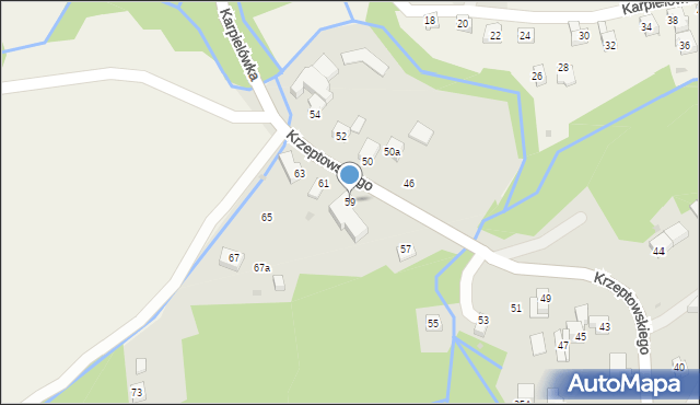 Zakopane, Krzeptowskiego Józefa, przewodnika, 59, mapa Zakopanego