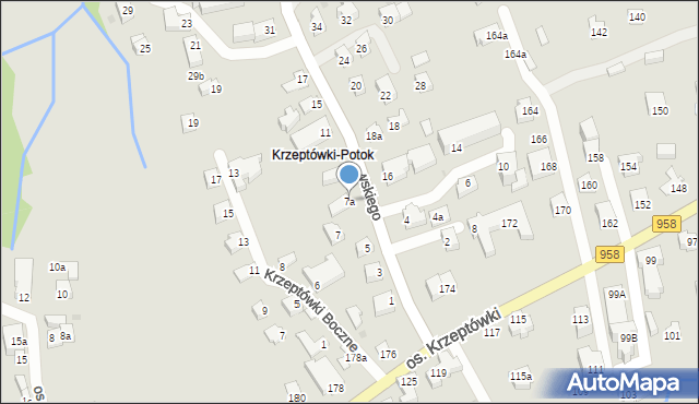 Zakopane, Krzeptowskiego Józefa, przewodnika, 7a, mapa Zakopanego