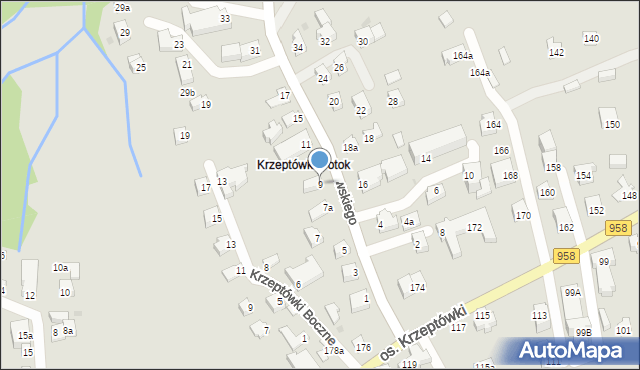 Zakopane, Krzeptowskiego Józefa, przewodnika, 9, mapa Zakopanego