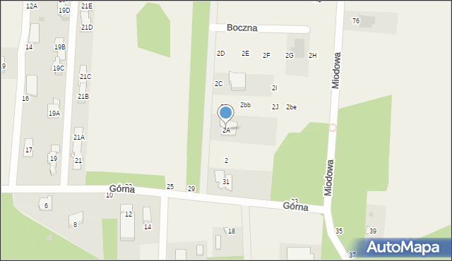 Zakręt, Kręta, 2A, mapa Zakręt