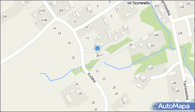 Zalasowa, Krótka, 15, mapa Zalasowa
