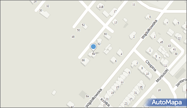 Zambrów, Krajewskiego Marcina, ks., 64, mapa Zambrów